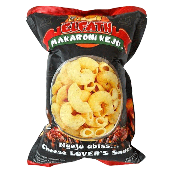 Elfath Barbecue Cheese cracker pack on a coffee shop counter
