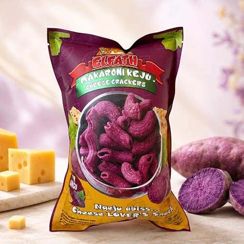 Elfath Purple Sweet Potato gluten-free cheese cracker variant